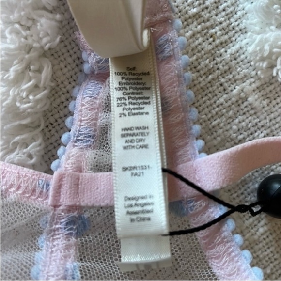 NWT For Love & Lemons foil rose bustier with embroidery size medium - Picture 7 of 9